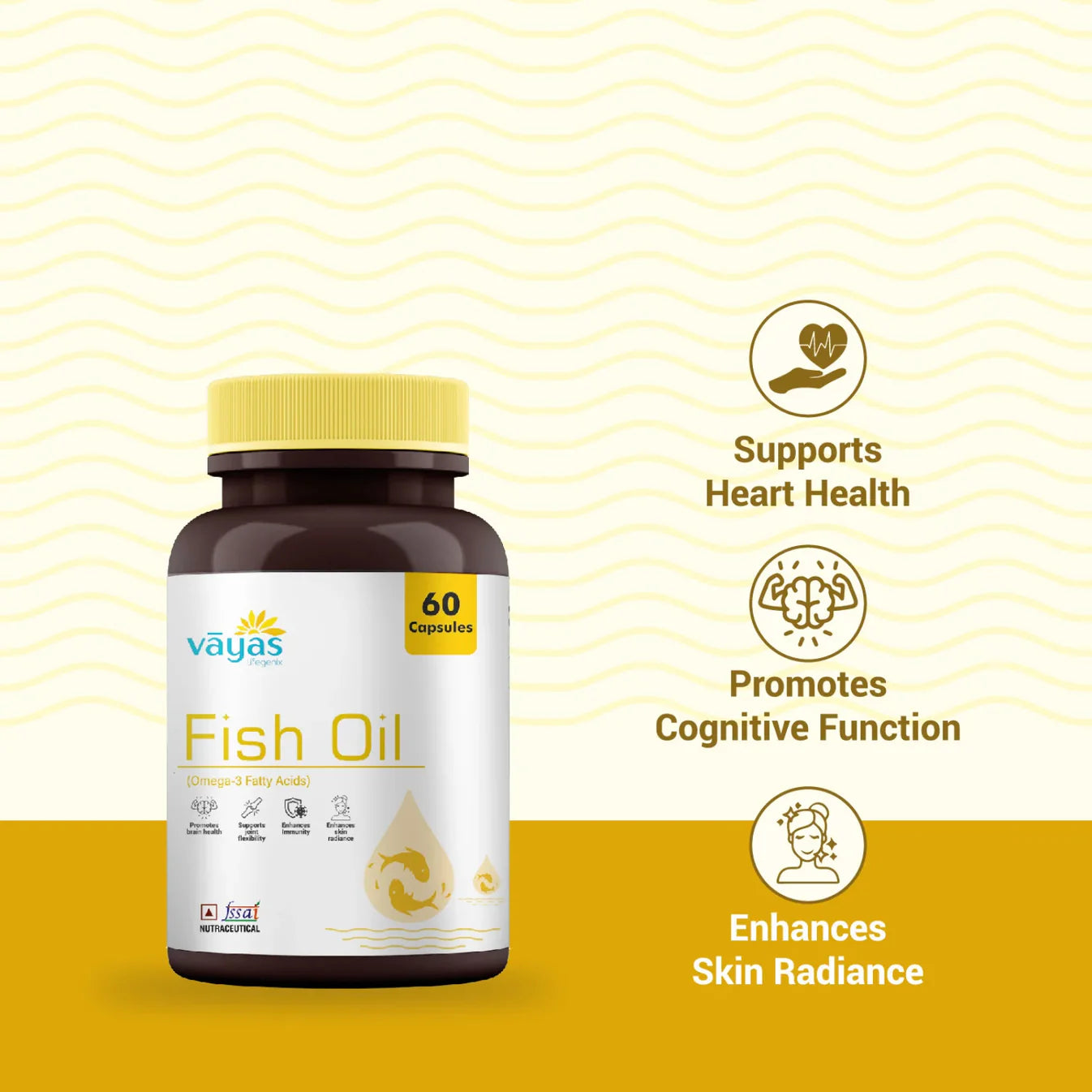 Vāyas Ultimate Cardio & Brain Stack: CoQ10 + Fish Oil Combo (Advanced Support for Heart Health, Cognitive Function, and Cellular Energy)