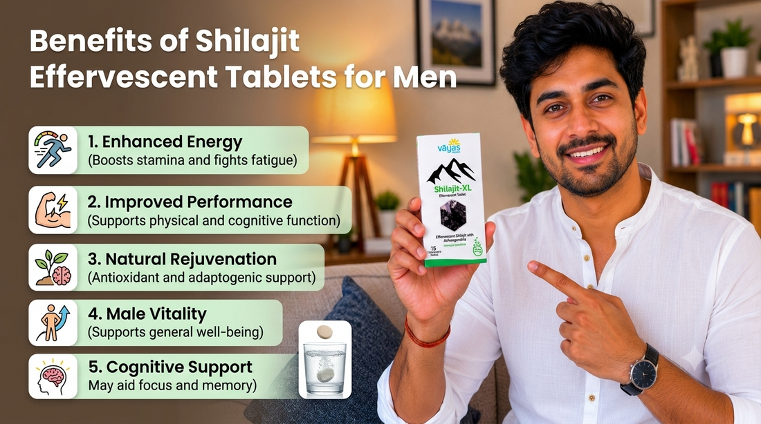 Benefits of Shilajit Effervescent Tablets for Men