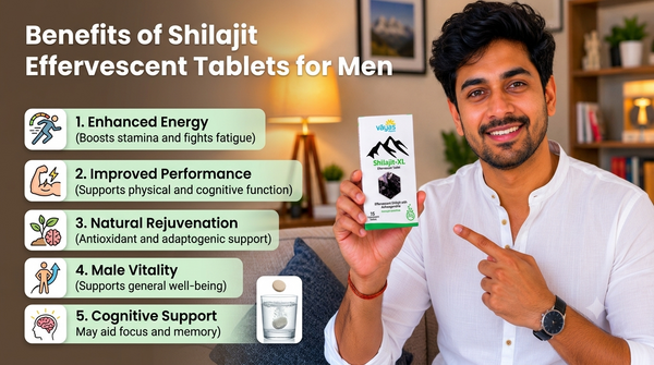 Benefits of Shilajit Effervescent Tablets for Men