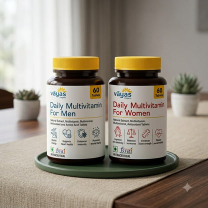 Vāyas Life Couple’s Daily Wellness Stack: Vāyas Life Couple’s Daily Wellness Stack | Multivitamin for Men | Multivitamin for Women | Vitamins | Minerals Ginseng | Omega-3 Fatty Acids | Vitamin D3
