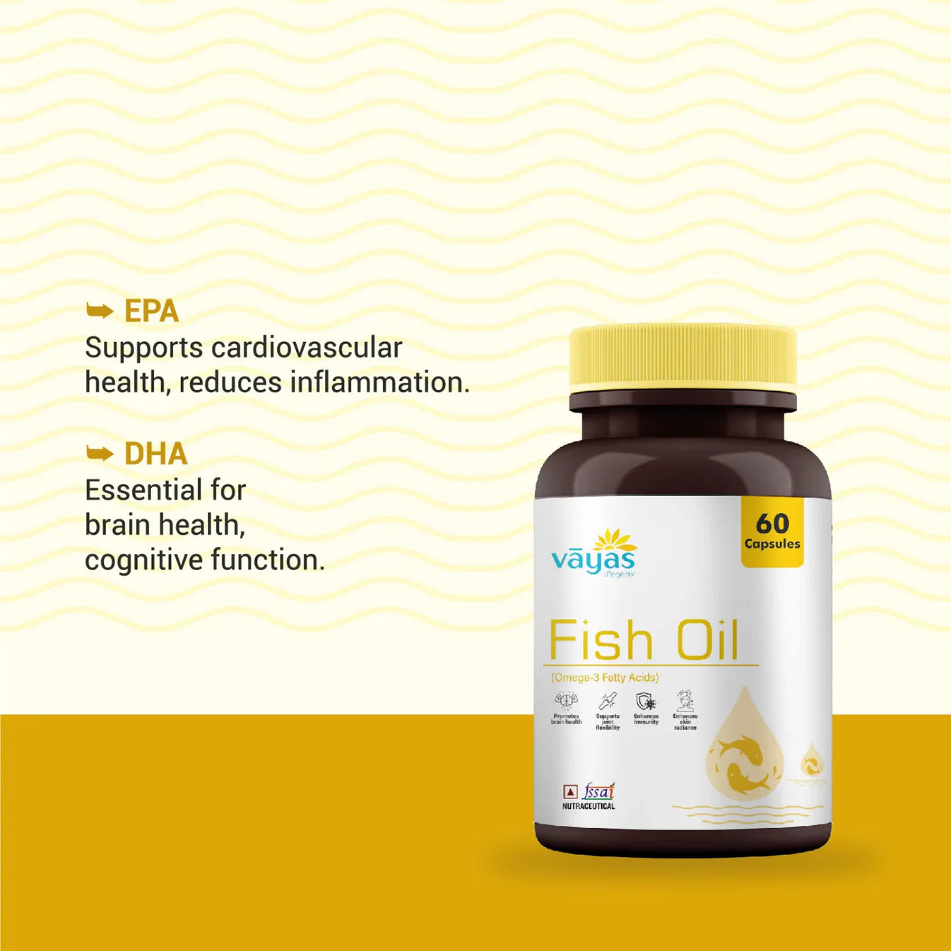 Vāyas Ultimate Cardio & Brain Stack: CoQ10 + Fish Oil Combo (Advanced Support for Heart Health, Cognitive Function, and Cellular Energy)