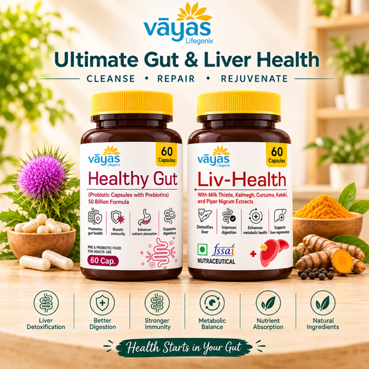 Vāyas Life Ultimate Gut & Liver Health Combo