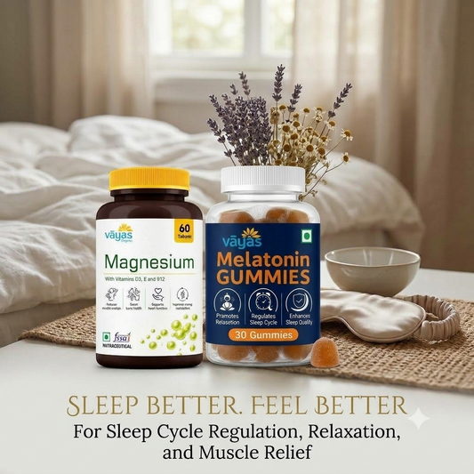 Vāyas Life Deep Sleep & Calm Stack: Melatonin Gummies + Magnesium Combo