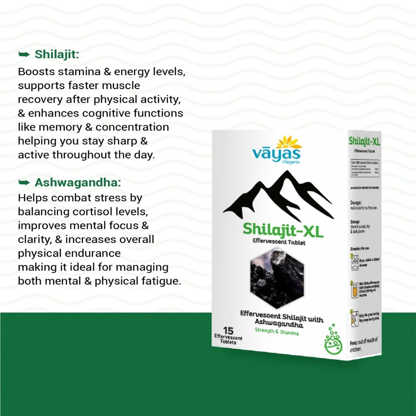 Vāyas Shilajit-XL Effervescent Tablets