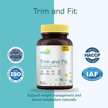 Vāyas Trim and Fit: Buy 1 Get 1 FREE (Natural Metabolism & Weight Management Formula)