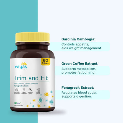 Vāyas Metabolic Support Duo: Liv-Health (Liver Detox) + Trim and Fit (Weight Management) (Natural Support for Metabolism, Fat Burn, and Liver Wellness)
