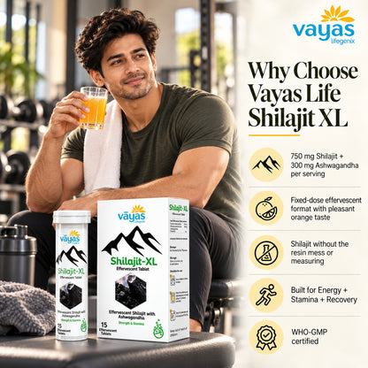 Vāyas Life Shilajit Effervescent Tablets 