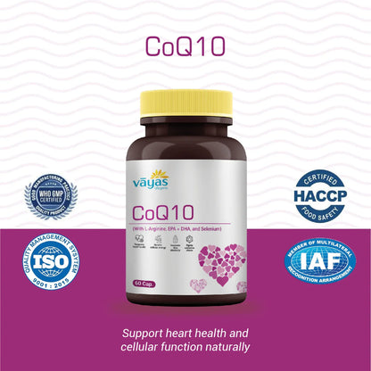 Vāyas Ultimate Cardio & Brain Stack: CoQ10 + Fish Oil Combo (Advanced Support for Heart Health, Cognitive Function, and Cellular Energy)