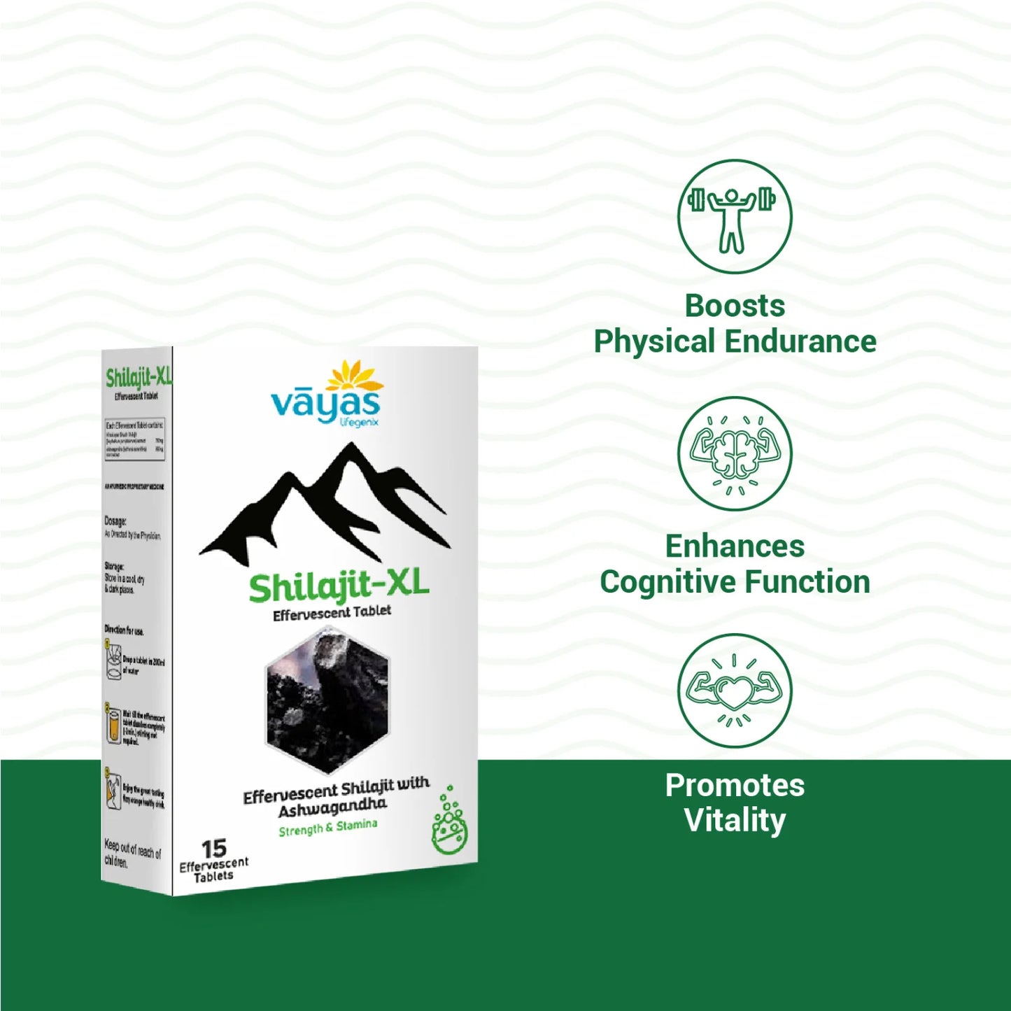 Vāyas Shilajit-XL Effervescent Tablets