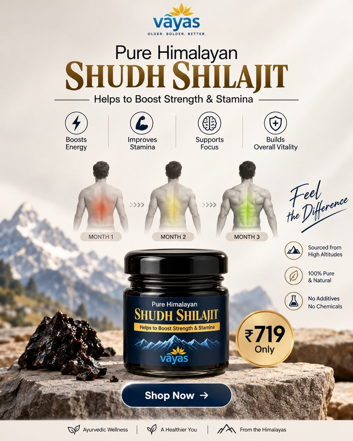 Pure Himalayan Shudh Shilajit 