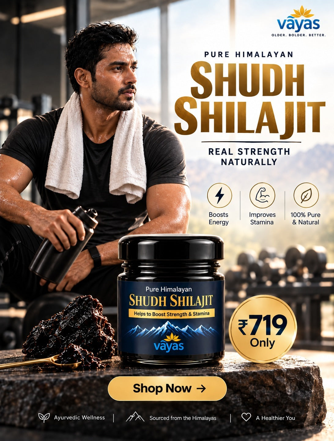 Pure Himalayan Shudh Shilajit Real strength 