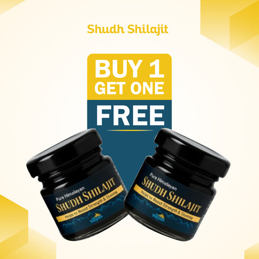 Vāyas Pure Himalayan Shudh Shilajit: Buy 1 Get 1 FREE (Strength, Stamina & Recovery Resin)